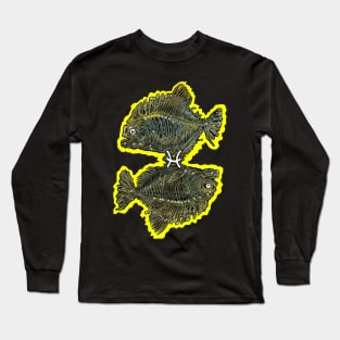 Zombie Art : ZOMBIE ZODIAC HORRORSCOPE (Pices) Long Sleeve T-Shirt